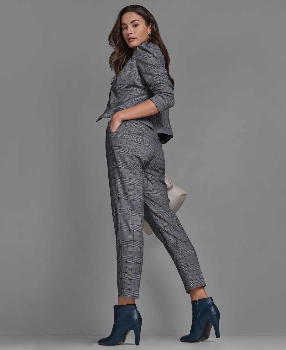 Bcbg Women's Plaid Long-Sleeve Ruffle Jacket