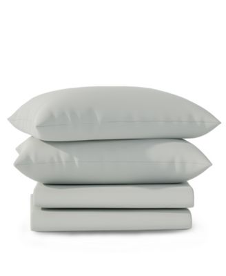Brushed Cool Crisp 225-Thread Count Solid Cotton 4-Pc. Sheet Set, Full