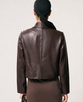 Women's Drew Collared Leather Jacket