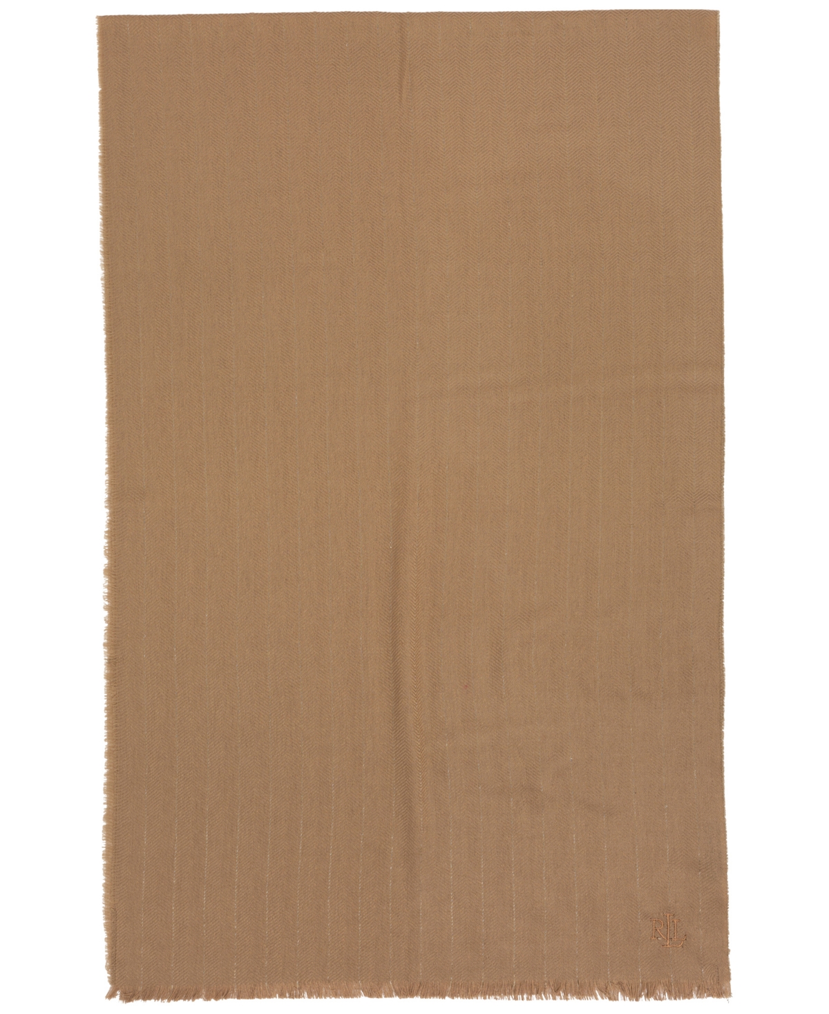 Ralph Lauren Lightweight Herringbone Shine Scarf In Brown