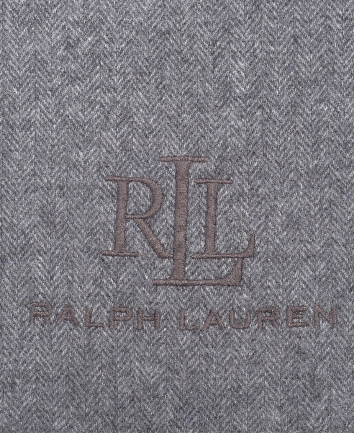 Ralph Lauren Wool Cashmere Signature Woven In Gray