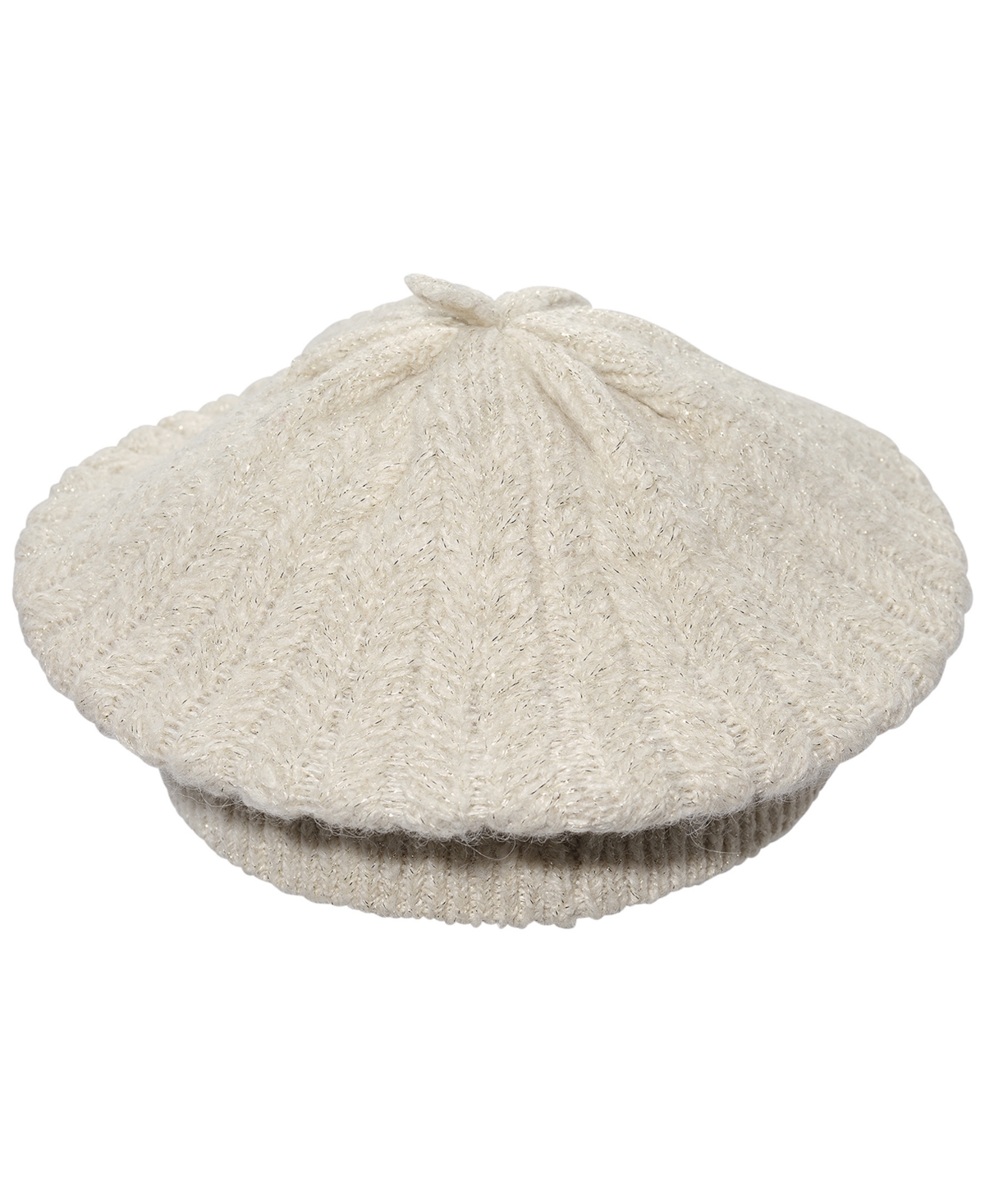Lauren Ralph Lauren Metallic Herringbone Knit Beret
