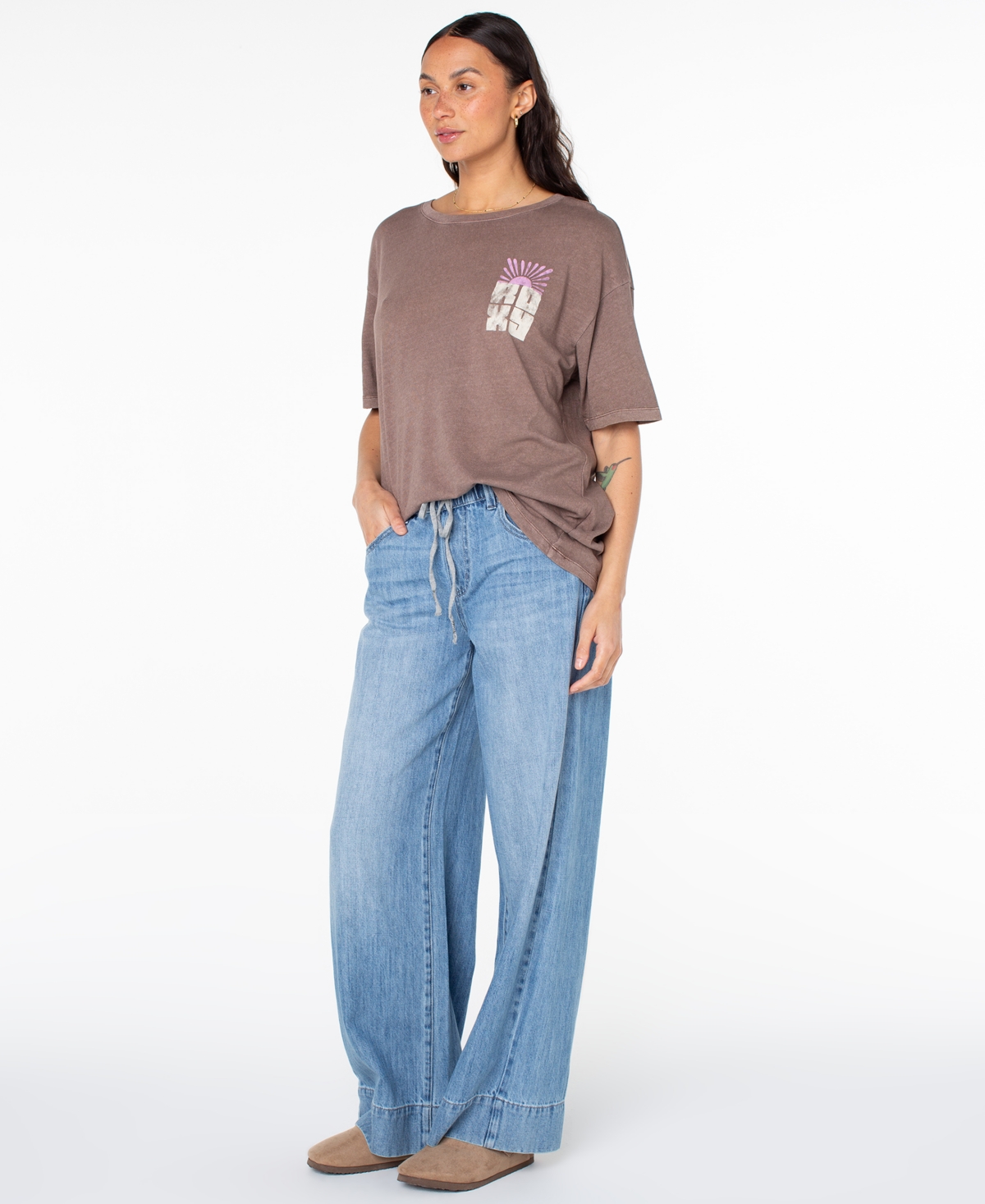 Roxy Women's Stay Salty Crewneck T-Shirt