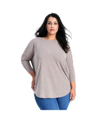 Women's Plus Size Kym Rib Hacci Tunic