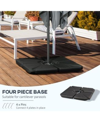 4 Pieces Patio Umbrella Base w/ U-Locking,