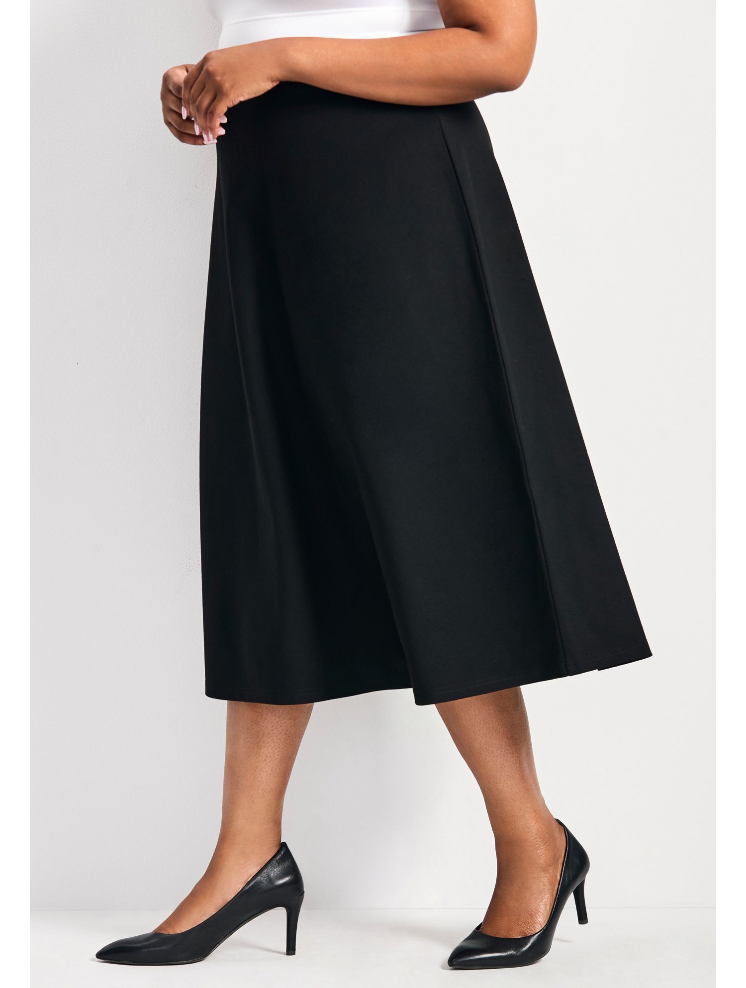 Women's Plus Size Jada Ponte Swing Skirt