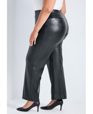 Women's Plus Size Tessa Leather Wide Leg Pant