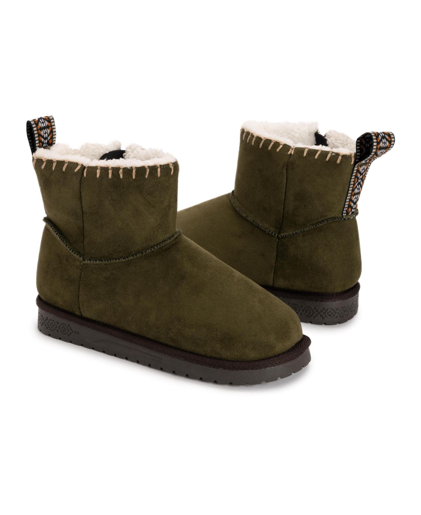 Тапочки MUK LUKS Softones By Unisex Adjustable Velour Slipper, цвет: Серый — фото 5