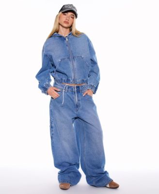 Women's Hooded Long-Sleeve Bomber Jacket