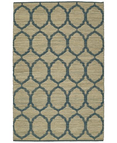 D Style Reversible Jute Oval Teal Area Rugs