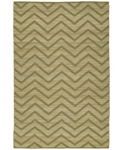 D Style Reversible Jute Chevron Lime Area Rugs
