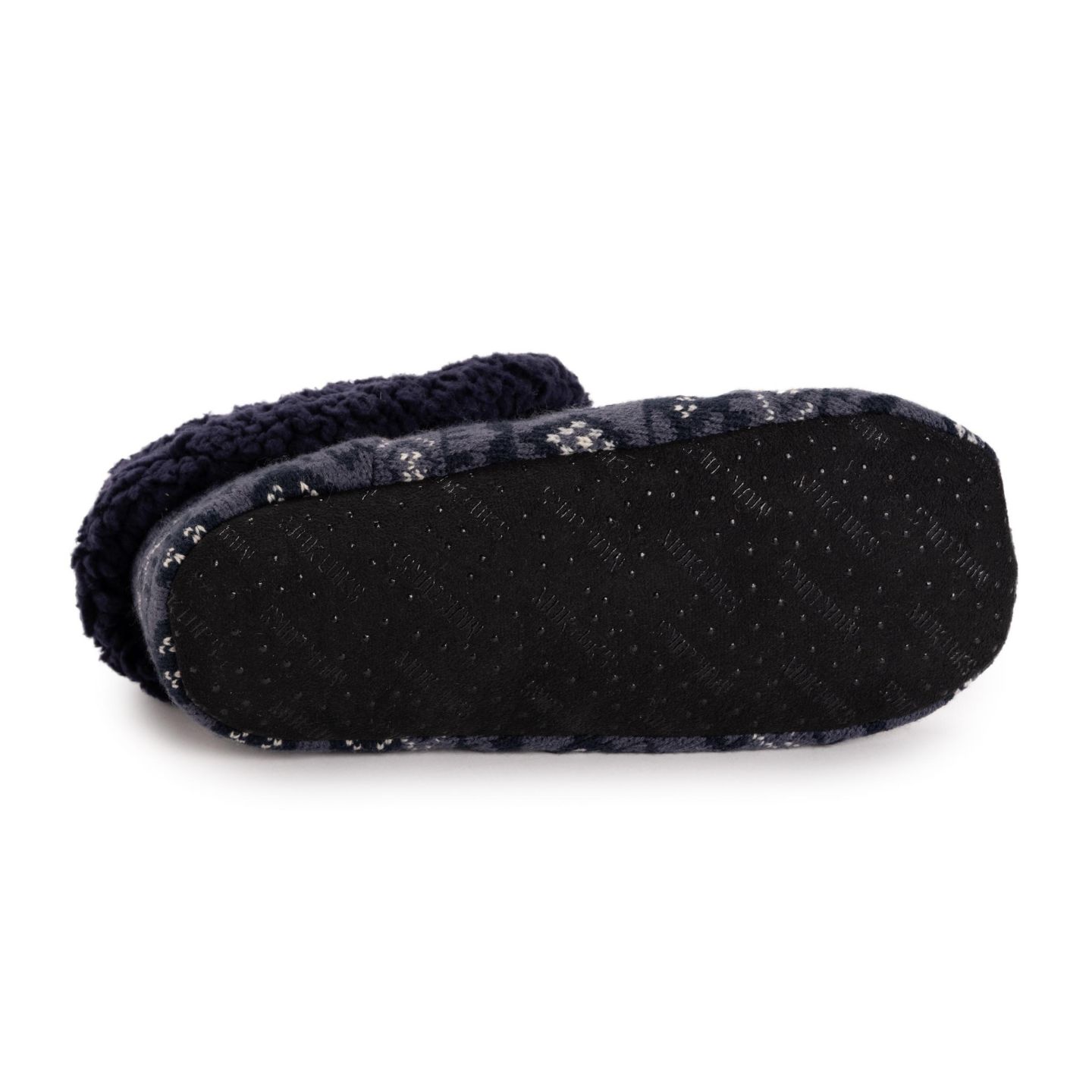 Мужские тапочки MUK LUKS Knit Bootie Slipper, цвет: Синий — фото 7