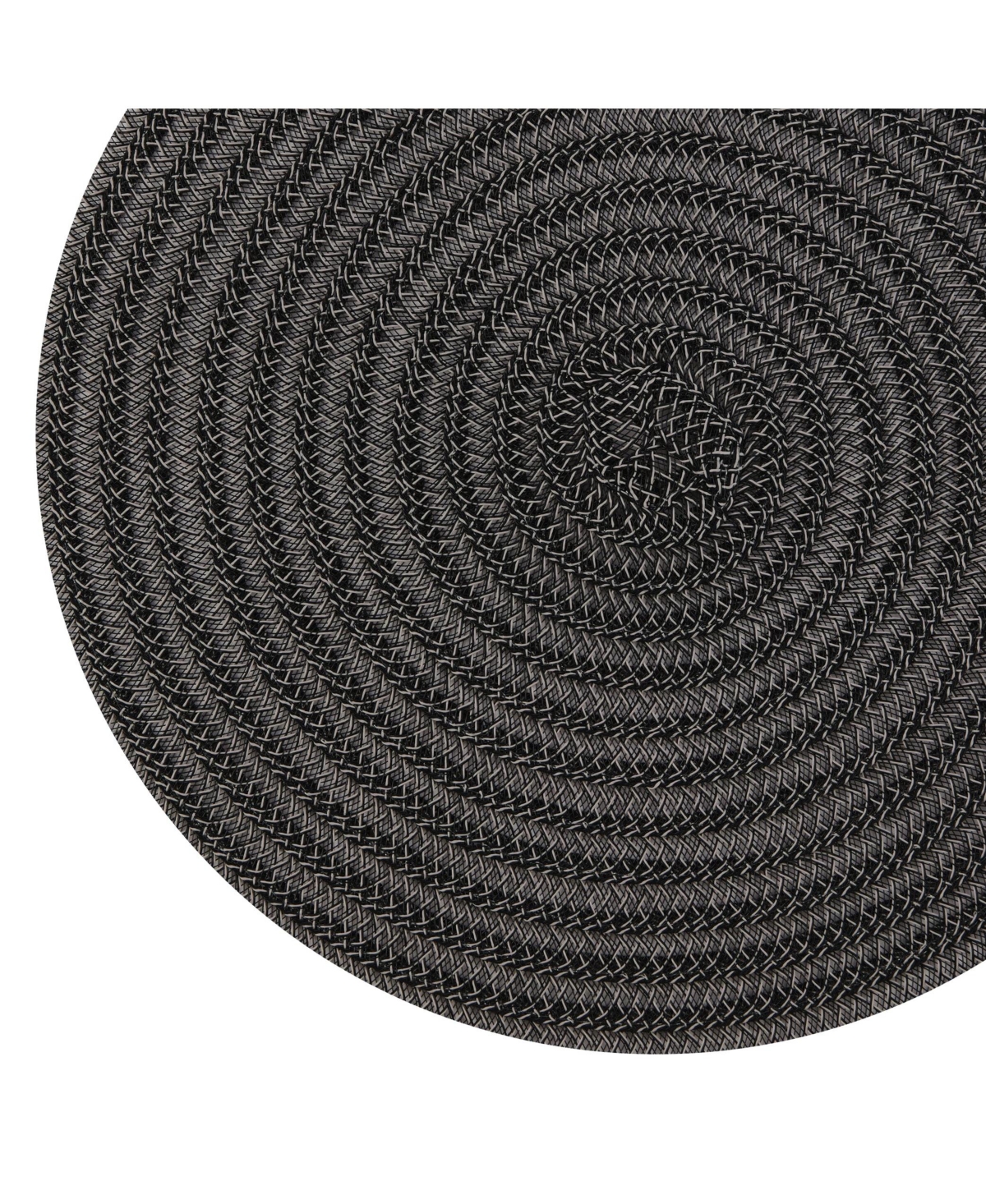 Dainty Home Urban Weave 15" Round Woven Placemats Set of 6 Durable Reversible Non-Slip Table Mats