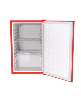 Premium 65 L Solid Door Mini Refrigerator, Freestanding Under-Counter in Red