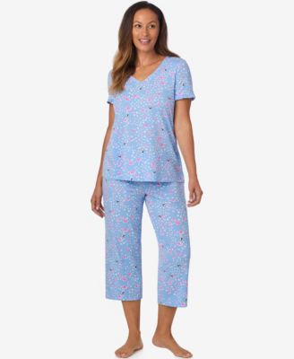 Women's Short Sleeve Cropped Pj Set