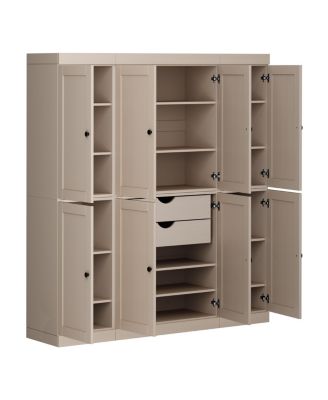 Solid Wood 65-Inch Pantry Cabinet