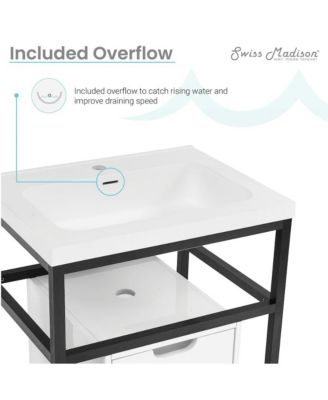 24" MDf Freestanding Bathroom Vanity With Sink Top