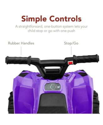 6V Kids Ride-On 4-Wheeler Quad ATV Car w/ 1.8mph Max Speed, Treaded Tires