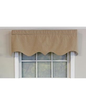100% Cotton Passat Regal Valance Dotted Diamond Lined Fabric Rod Pocket 50" x 17"