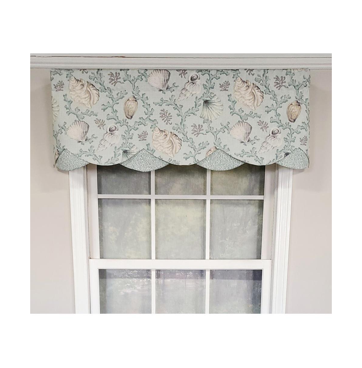 Rlf Home Luxurious Modern Design Classic Windamar Petticoat Style Window Valance 50" x 15" Coral
