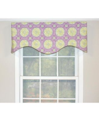 Canne Cornice 100% Cotton with Fully Lined 3" Rod Pocket Valnance for Windows 50" x 17" Heather