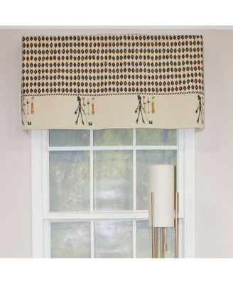 Shopaholic Window Treatment Banded Premium Quality Valance 3" Rod Pocket 50" x 16" Ivory