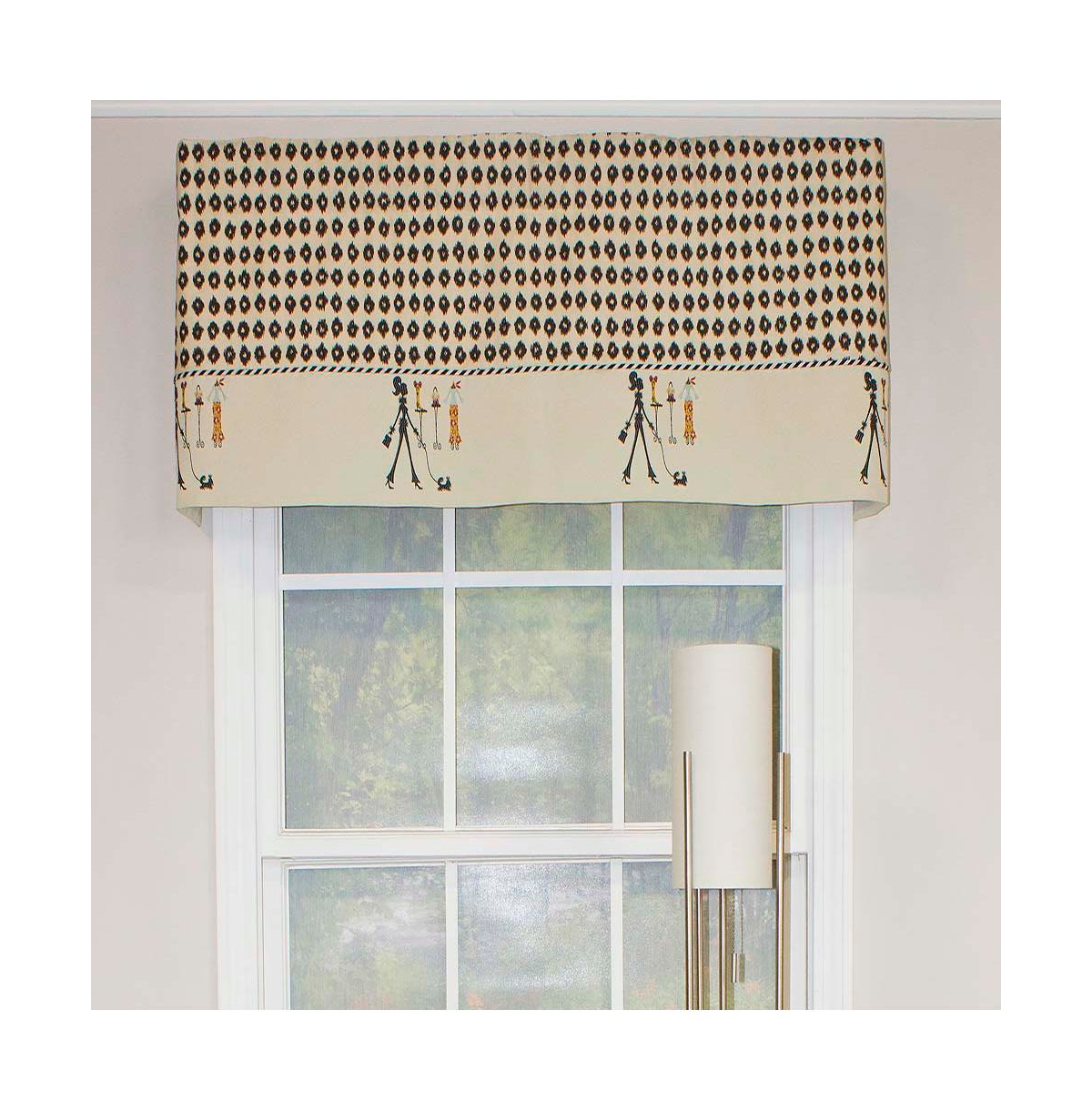 Rlf Home Shopaholic Window Treatment Banded Premium Quality Valance 3" Rod Pocket 50" x 16