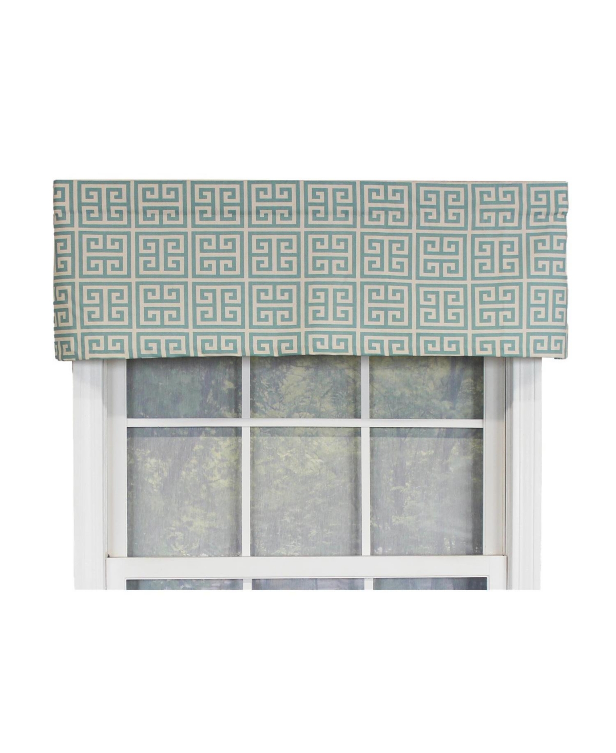 Rlf Home Towers Tailored 100% Cotton with Fully Lined 3" Rod Pocket Valnance for Windows 50" x 14" Turquoise