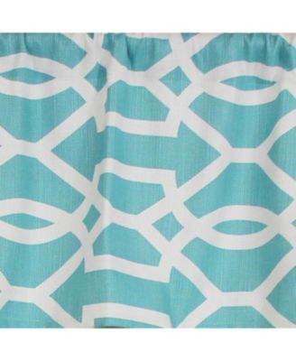 Moroccan Tailored 100% Cotton with Fully Lined 3" Rod Pocket Valnance for Windows 50" x 14" Turquoise