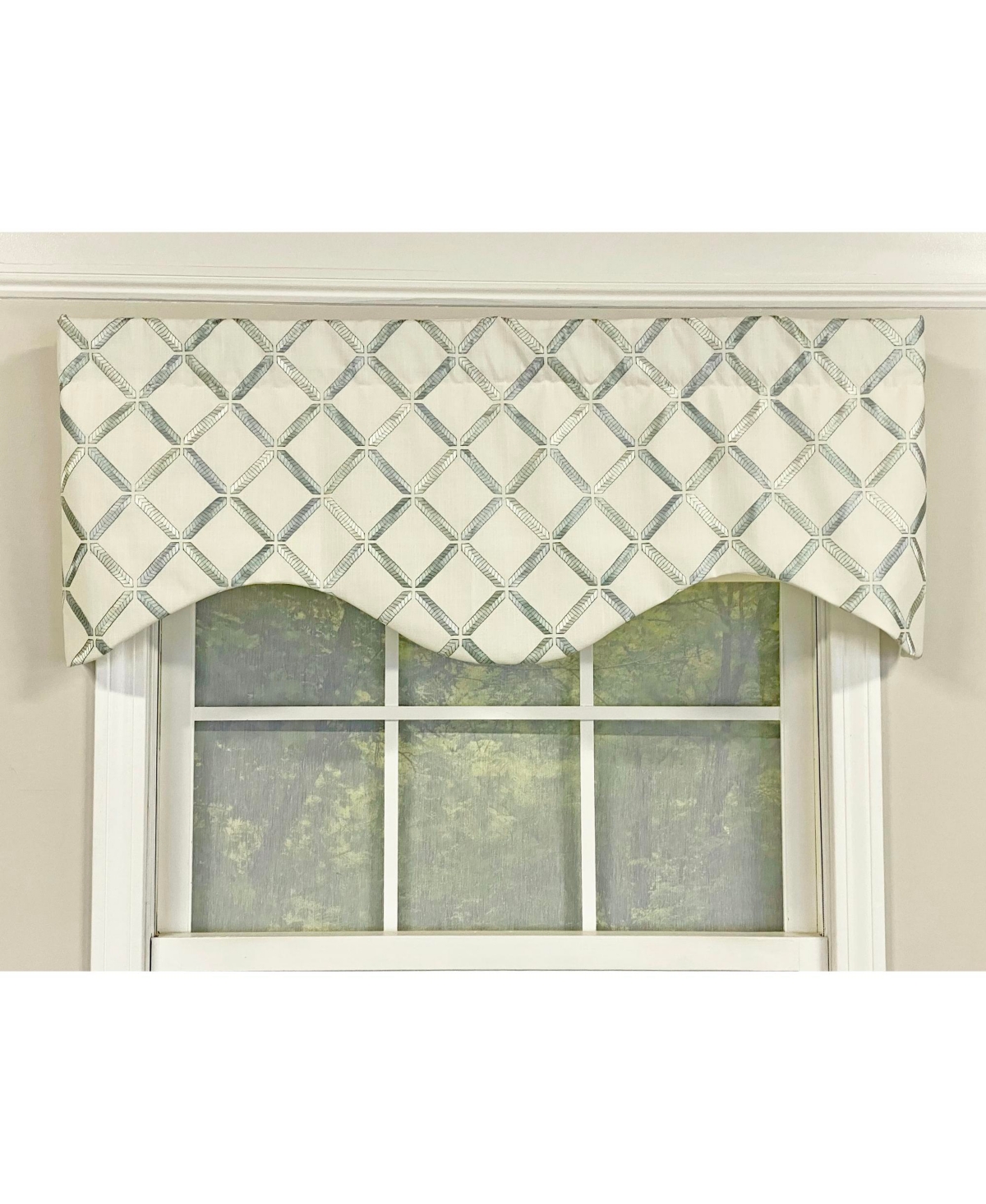 Granville Cornice 3" Rod Pocket Window Valance 50" x 17" Mermaid Green by Rlf Home
