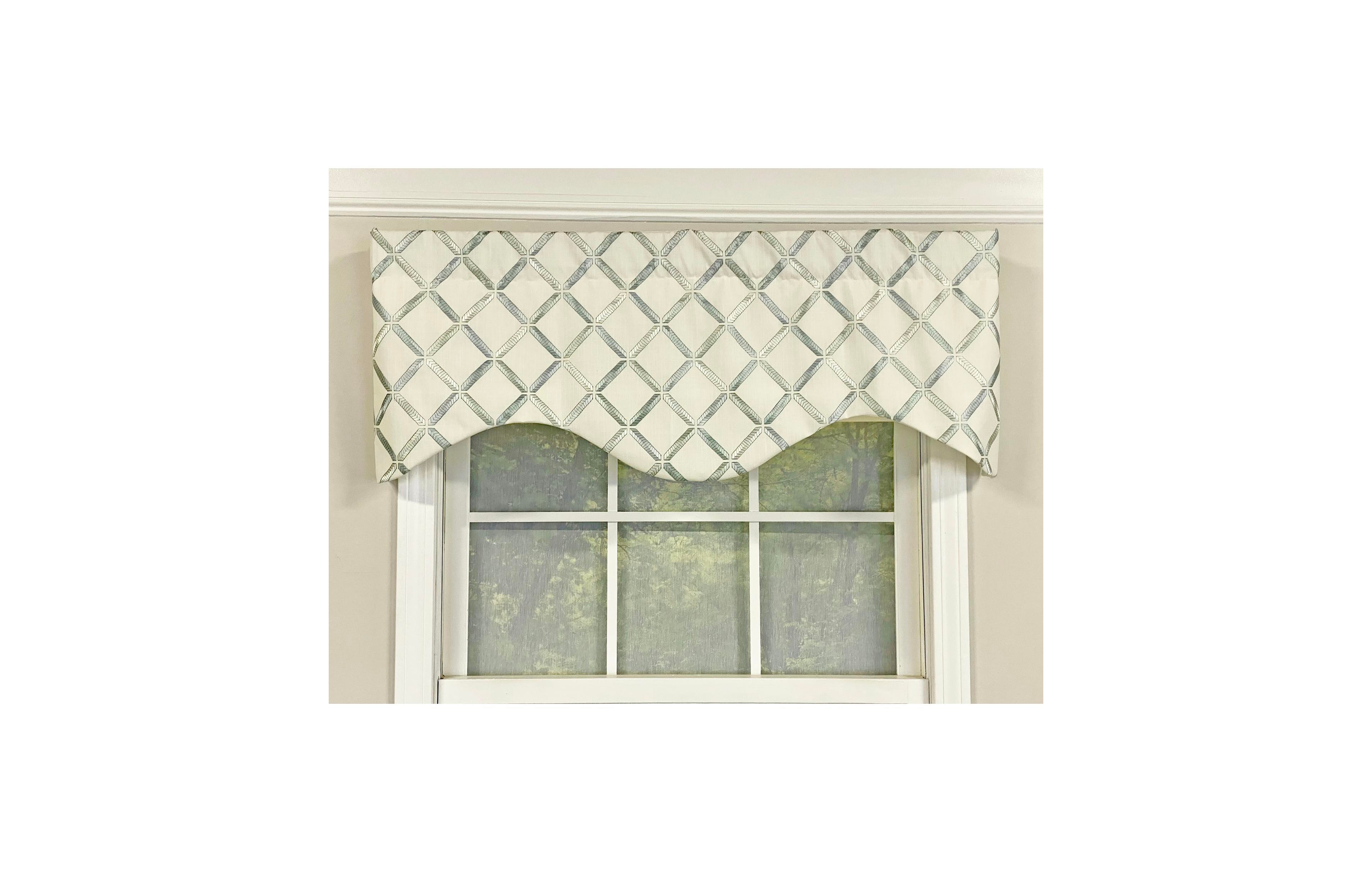 Rlf Home Granville Cornice 3" Rod Pocket Window Valance 50" x 17"