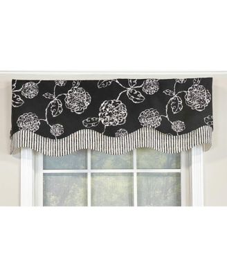 Pouf Floral Glory 3" Rod Pocket Layered Window Valance, 50" x 16"