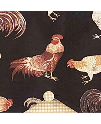 Cockadoodle Petticoat 3" Rod Pocket Window Valance 50" x 15" Black by RLF Home