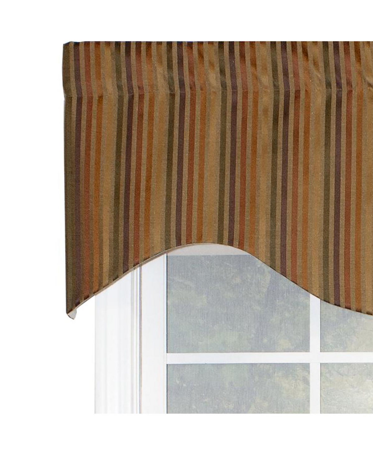 Rlf Home Fast Lane Cornice 100% Cotton with Fully Lined 3" Rod Pocket Valnance for Windows 50" x 17" Cornucopia