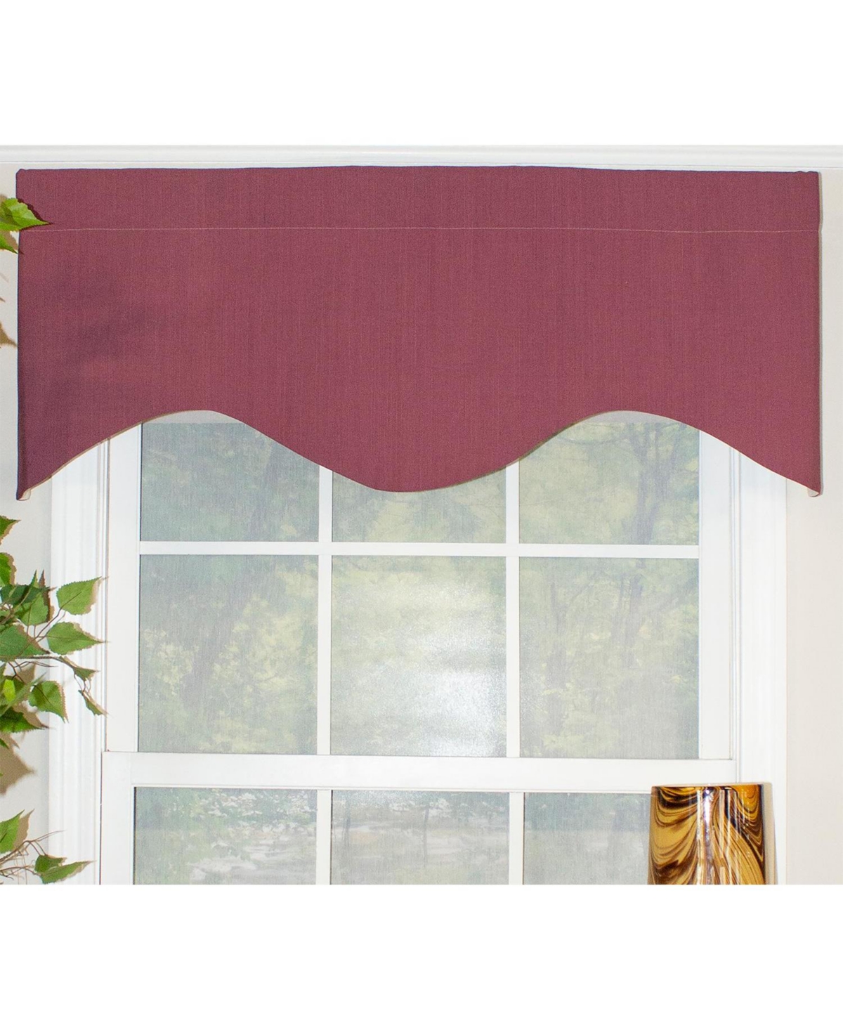 Rlf Home Classic Cornice 100% Cotton with Fully Lined 3" Rod Pocket Valnance for Windows 50" x 17" Lavender