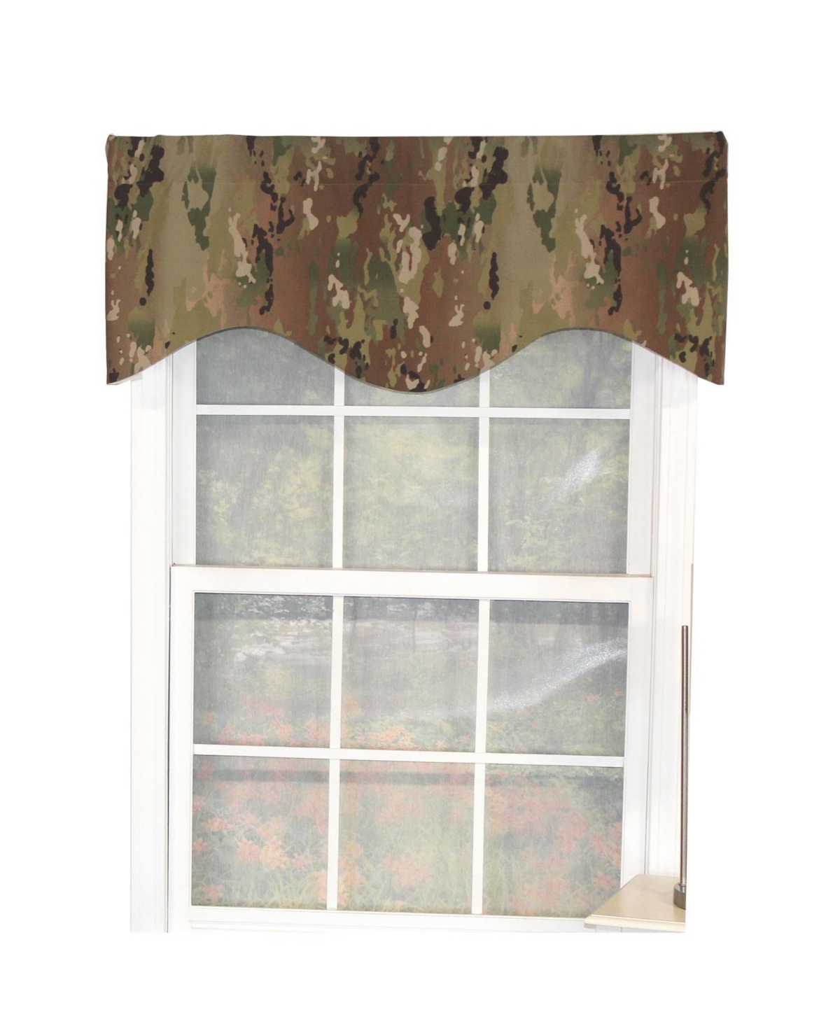 Rlf Home Cloak Cornice 100% Cotton with Fully Lined 3" Rod Pocket Valnance for Windows 50" x 17" Green