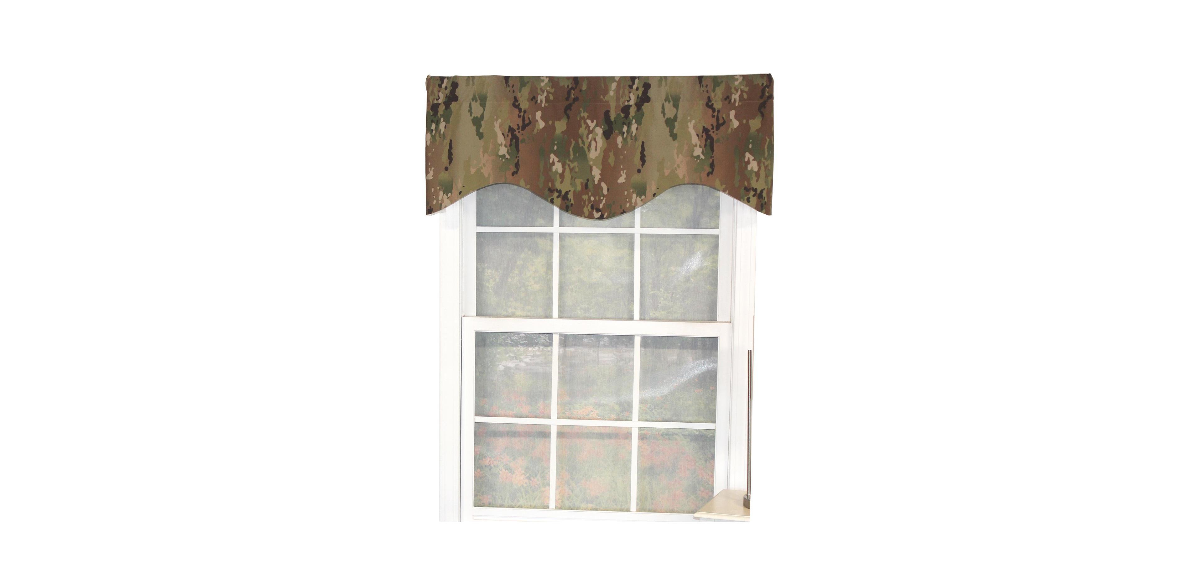Rlf Home Cloak Cornice 100% Cotton with Fully Lined 3" Rod Pocket Valnance for Windows