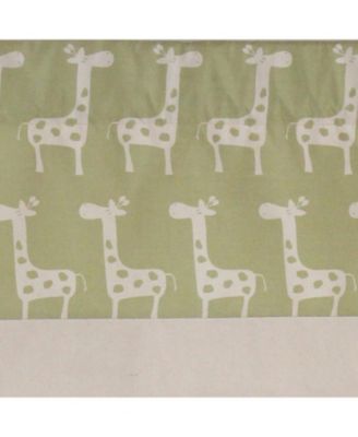 Girafee Banded 100% Cotton with Fully Lined 3" Rod Pocket Valnance for Windows 50" x 15" Fern