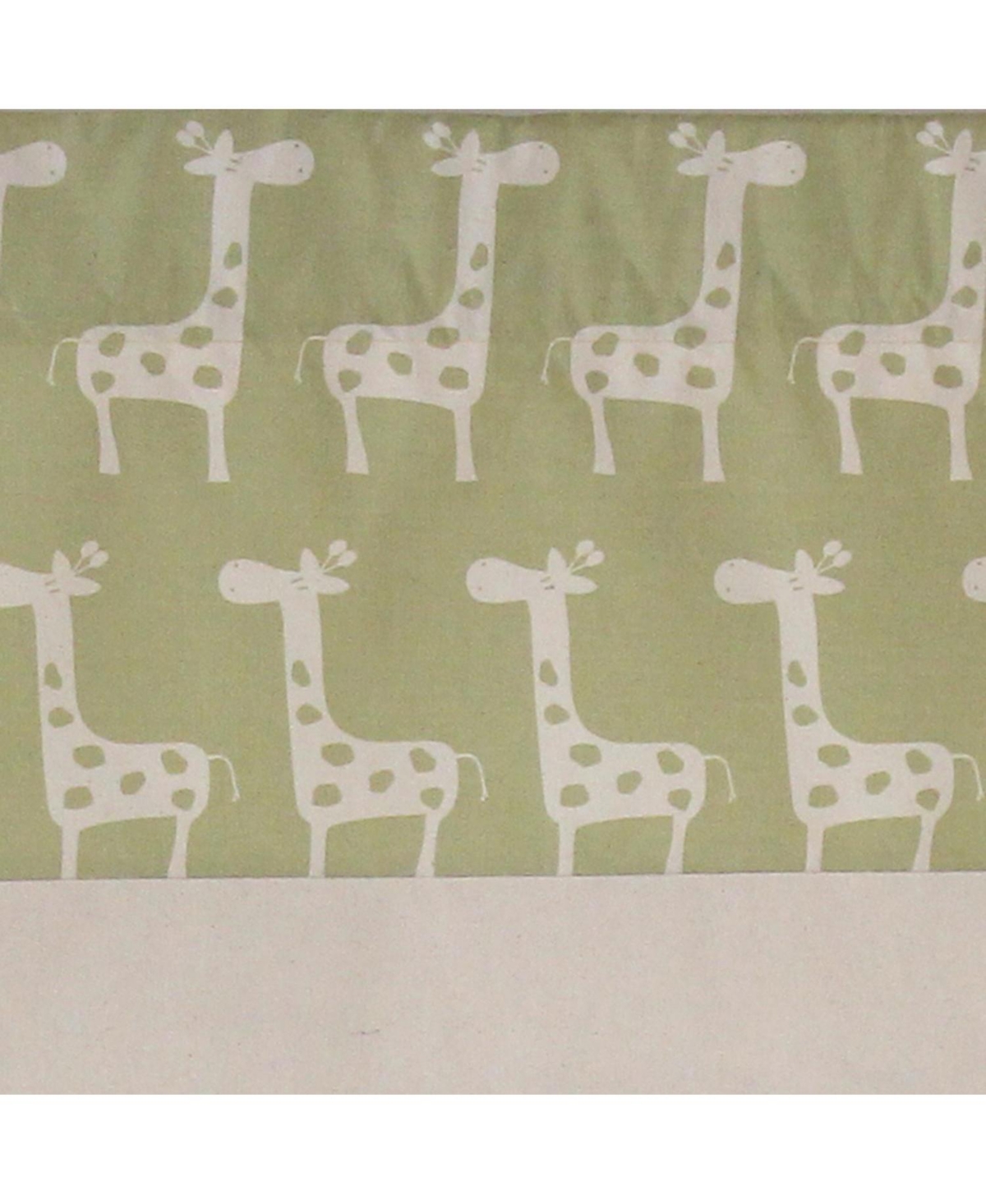 Rlf Home Girafee Banded 100% Cotton with Fully Lined 3" Rod Pocket Valnance for Windows 50" x 15" Fern