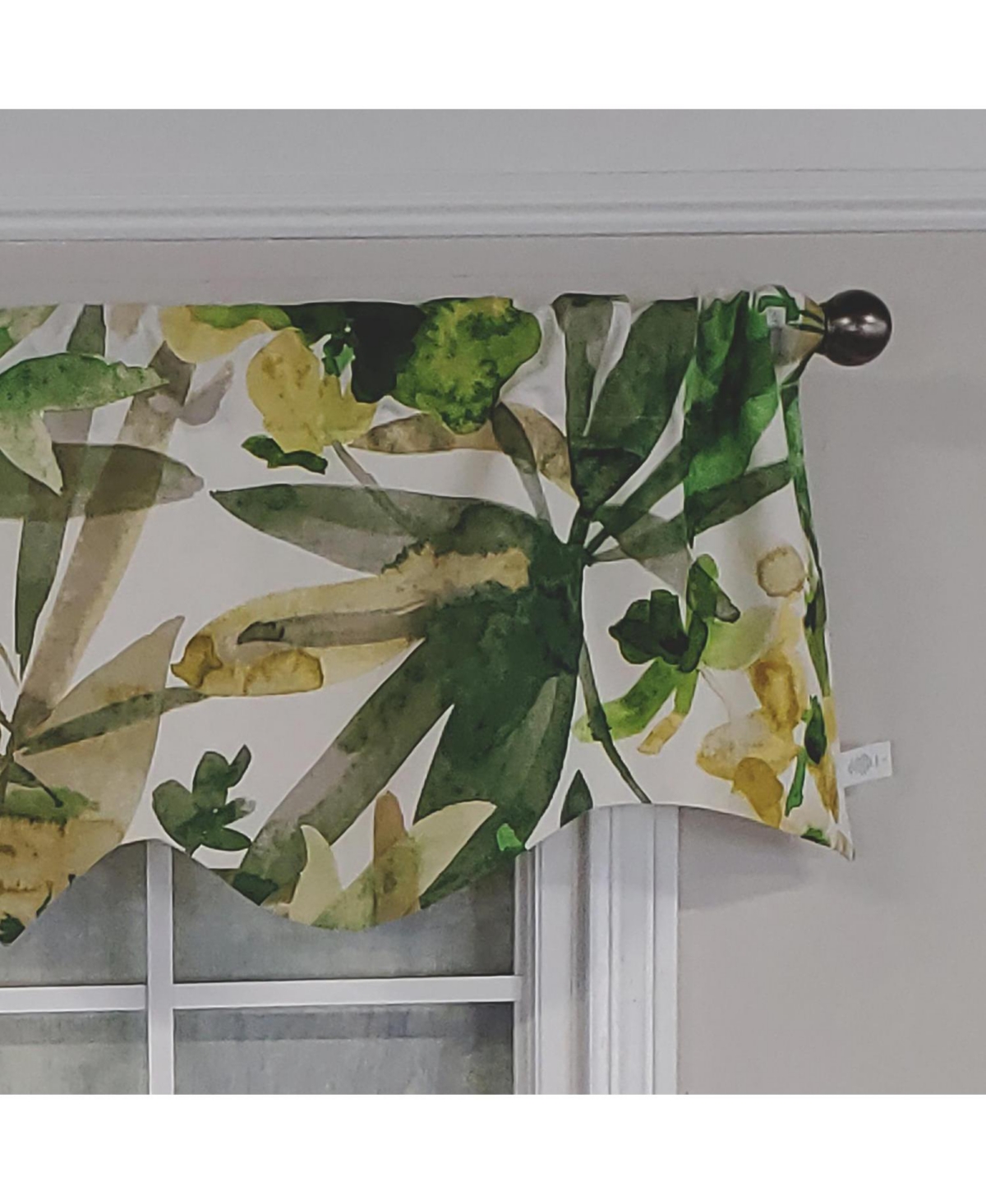 Rlf Home Jungla Regal 100% Cotton with Fully Lined 3" Rod Pocket Valnance for Windows 50" x 17" Forest
