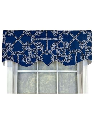Knotty Regal Style All Season 3" Rod Pocket Valance 50" x 17" Blue by RLF Home