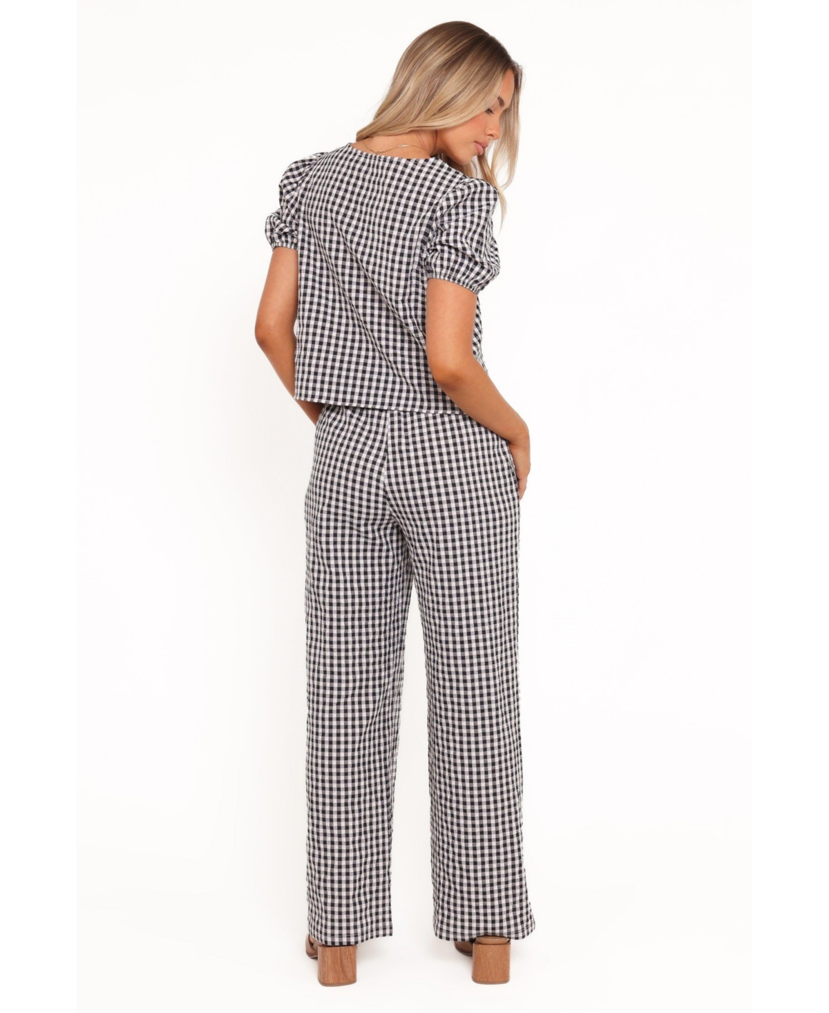 Petal and Pup Women's Hilda Pant Set - Black Gingham