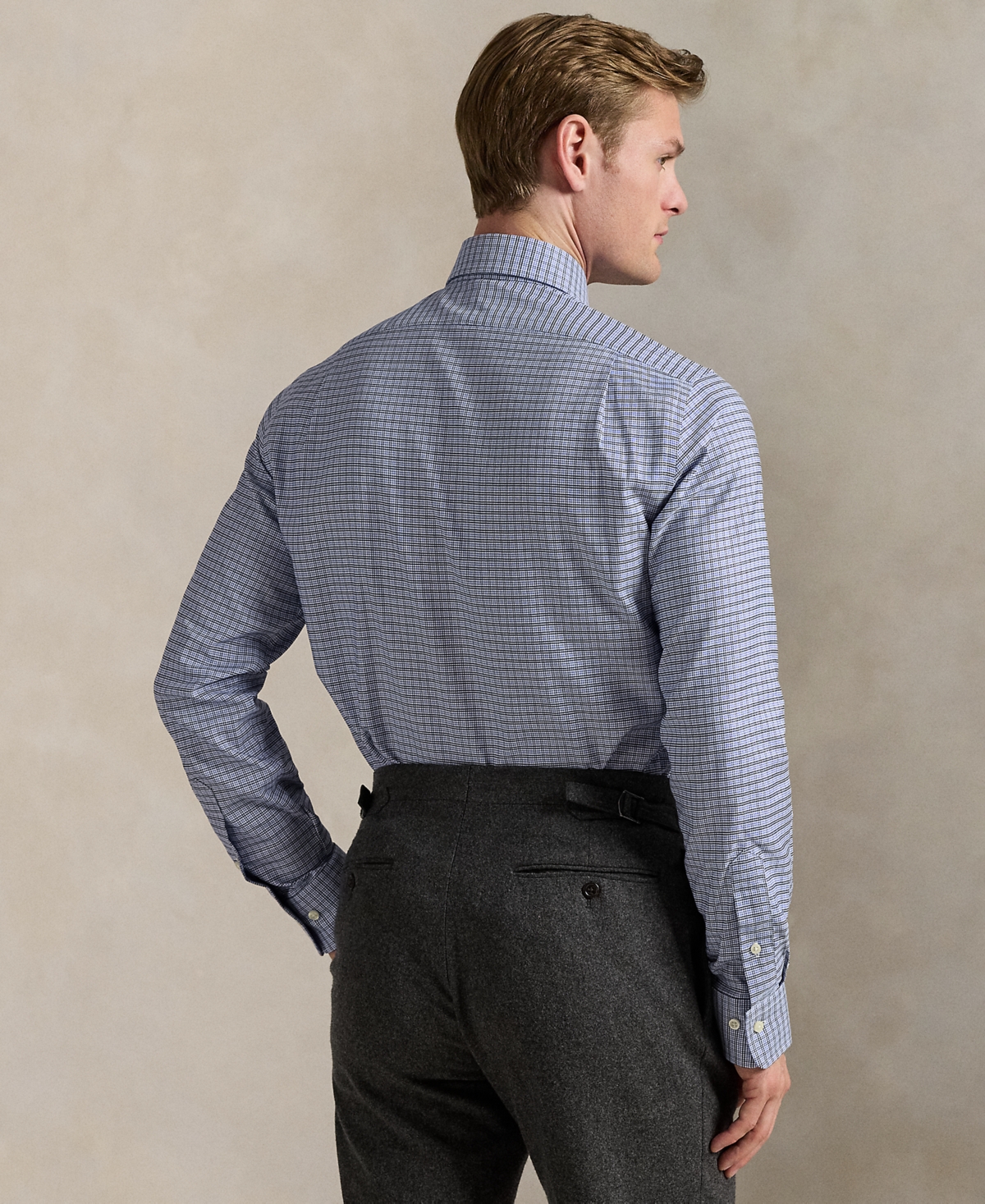 Polo Ralph Lauren Men's Checkered Oxford Classic Fit Dress Shirt