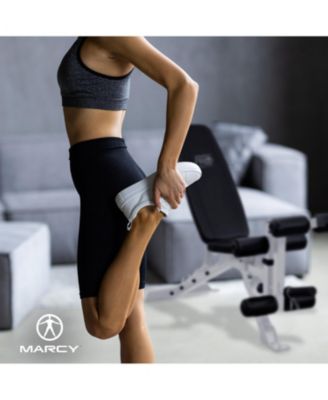 Marcy Powder Coated Steel Home Gym Multipurpose Adjustable Weight Bench, White