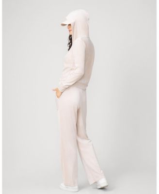 Women's Ruched Zip-Up Velour Set