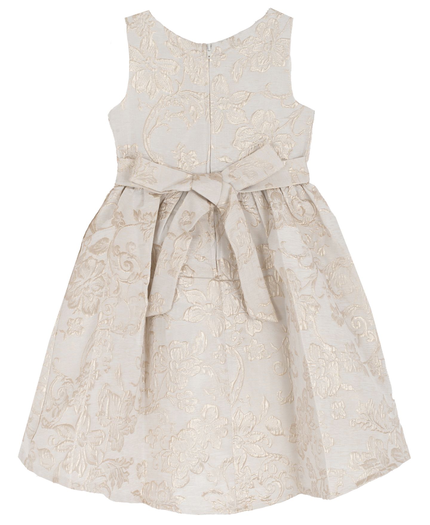 Платье Rare Editions Round Neck Shimmery Bow Detail для девочек, цвет: Слоновая кость — фото 2