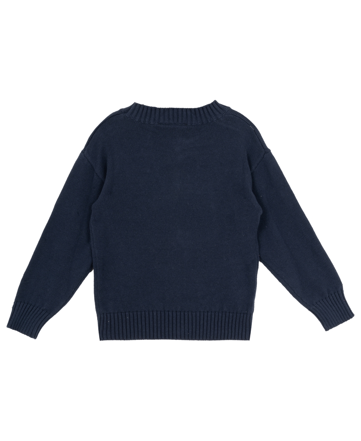 Rare Editions Girls 4t-6x Long-sleeve Oversized Sweater In Blue
