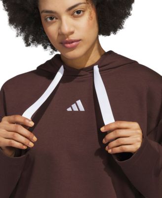 Women's Fleece 3-Stripes Loose-Fit Hoodie