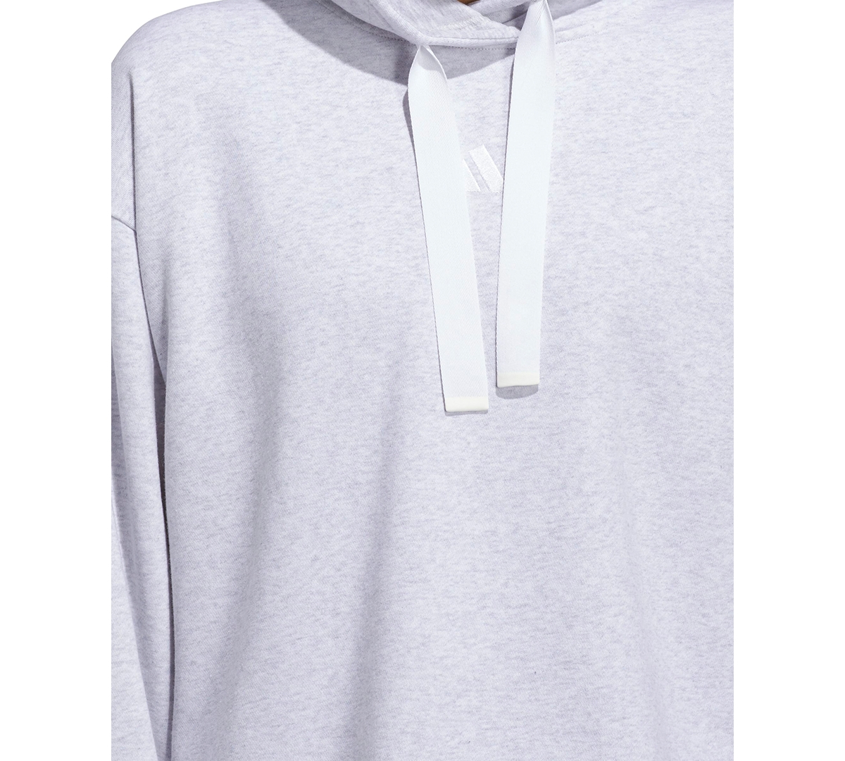 Adidas Originals Women's Fleece 3-stripes Loose-fit Hoodie In White