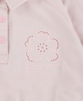 Girls' Toddler 2T-4T Collar Sweatshirt and Shorts, 2-Piece Set